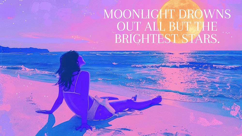 Moon  quote blog banner template