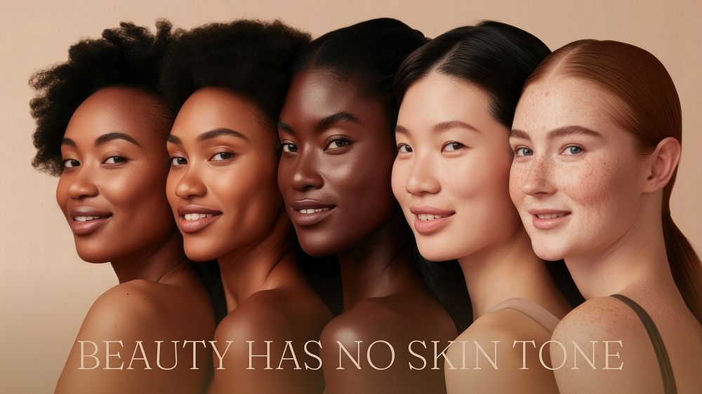 Beauty no skin tone blog banner template