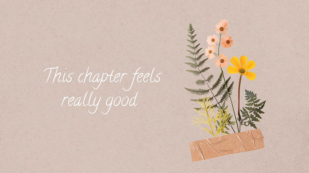 This chapter feels really good blog banner 