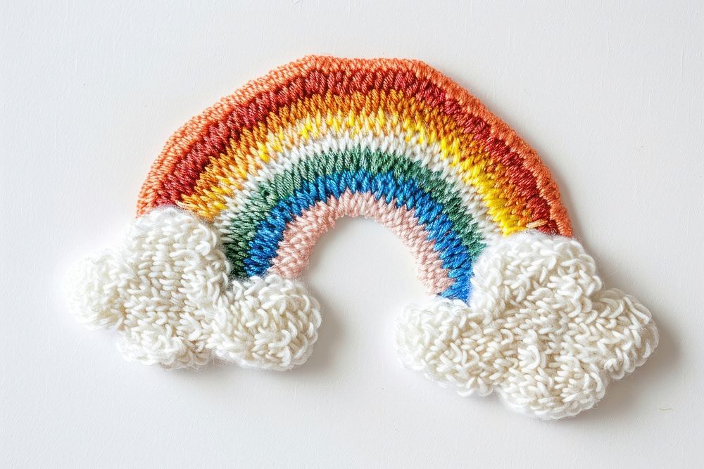 Rainbow and cloud clothing knitwear apparel.