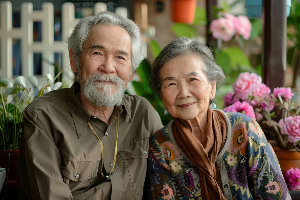 Laos elderly couple photo photography portrait.