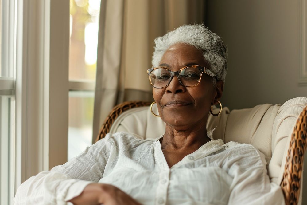 Senior black woman accessories accessory shoulder.