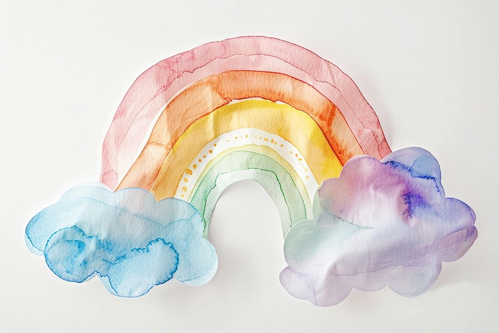 Rainbow and cloud diaper.
