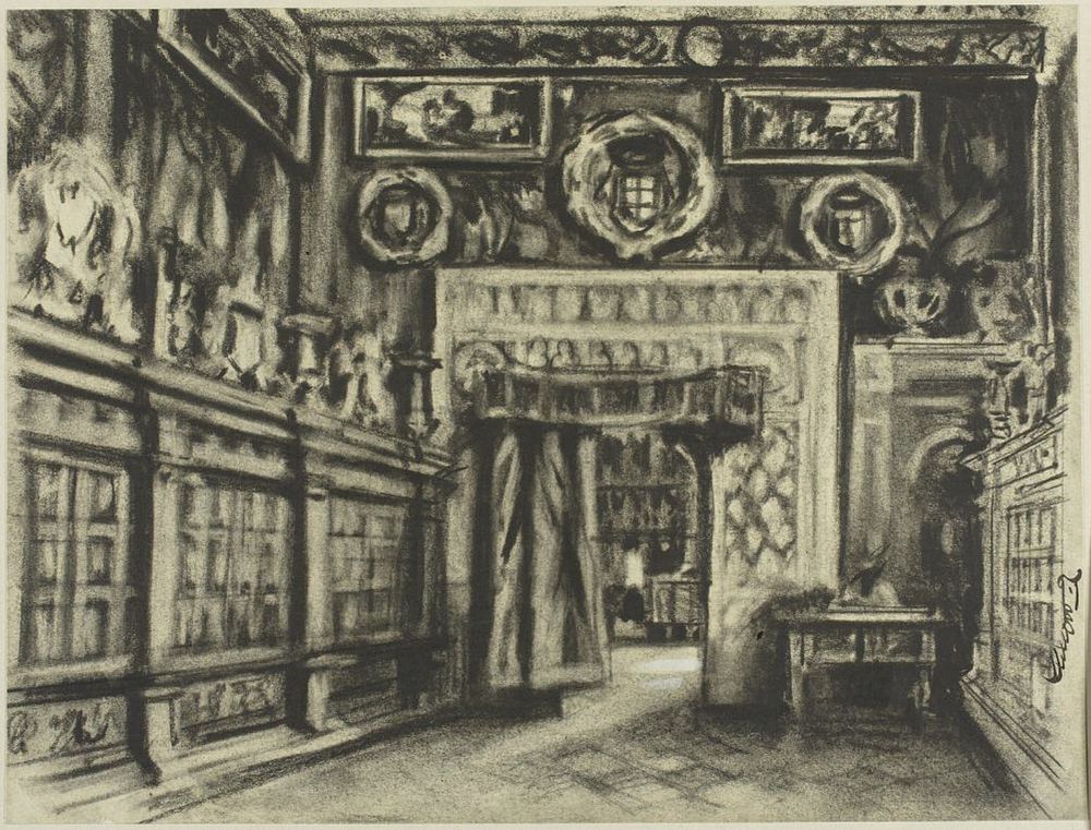 The Chapter House, Toledo Cathedral by Joseph Pennell