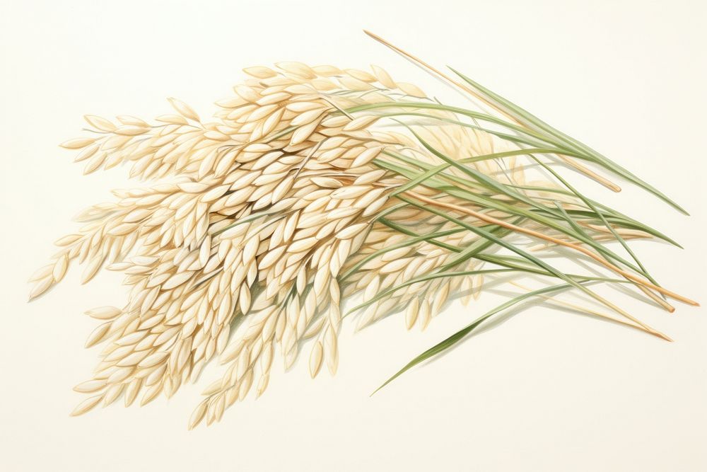 Rice produce grass plant.