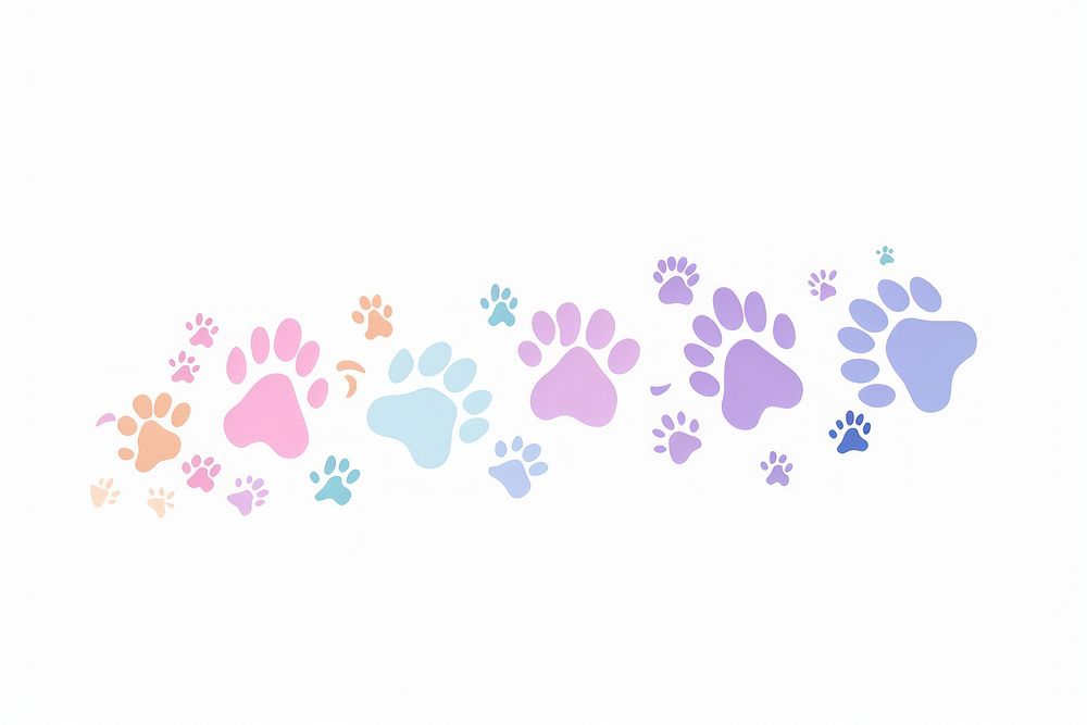 Cat paw print graphics outdoors pattern.
