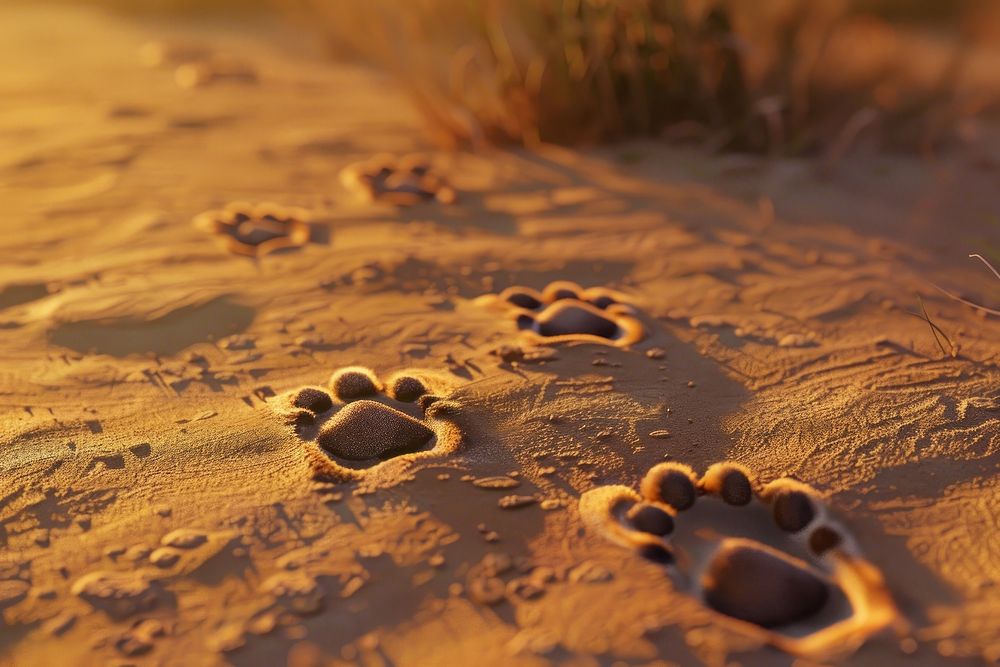 Cat paw print footprint outdoors symbol.