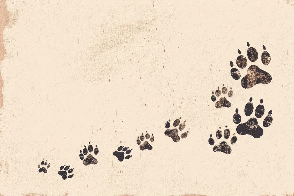 Cat paw print footprint.