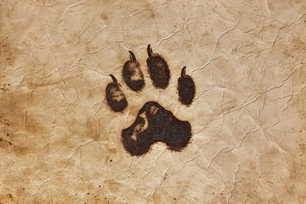 Cat paw print footprint wildlife animal.