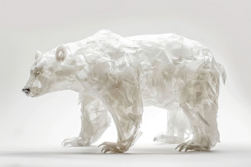 White bear made from plastic animal wildlife wedding.