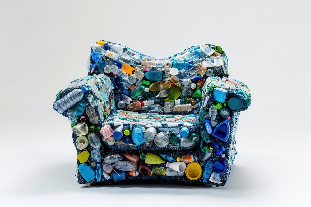 Armchair made from plastic furniture armchair couch.