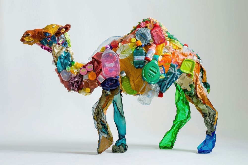 Camel made from plastic animal person mammal.