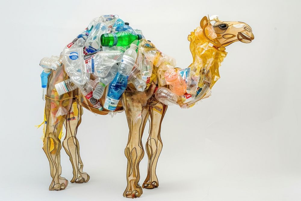 Camel made from plastic animal mammal female.
