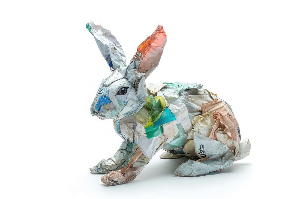 Rabbit made from plastic animal diaper mammal.