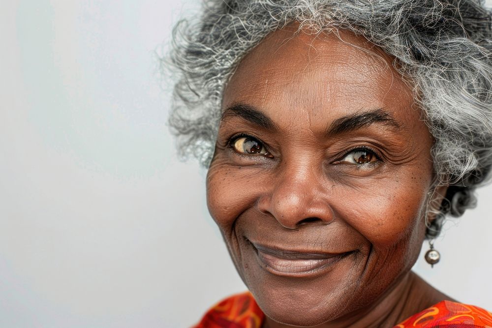Black african american woman portrait smile adult.