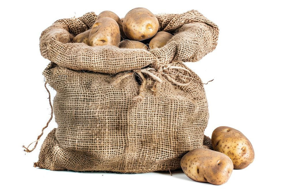 Sack of potatoes vegetable wildlife produce.
