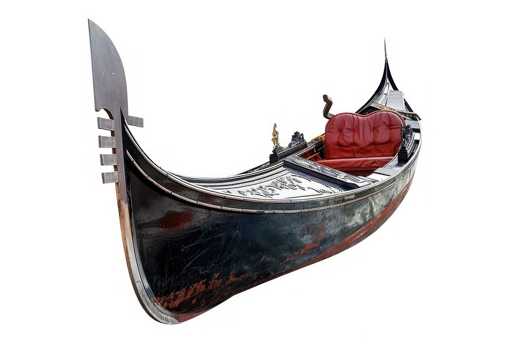 Venetian gondola boat transportation vehicle rowboat.