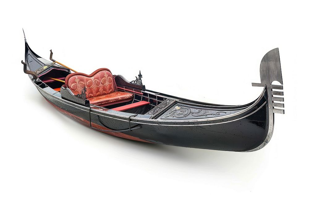 Venetian gondola boat transportation vehicle.