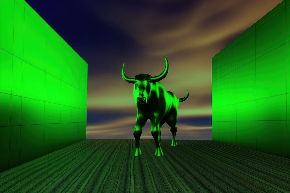 Green Bull bull livestock longhorn.