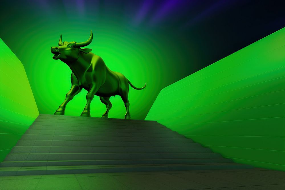 Green Bull bull architecture staircase.