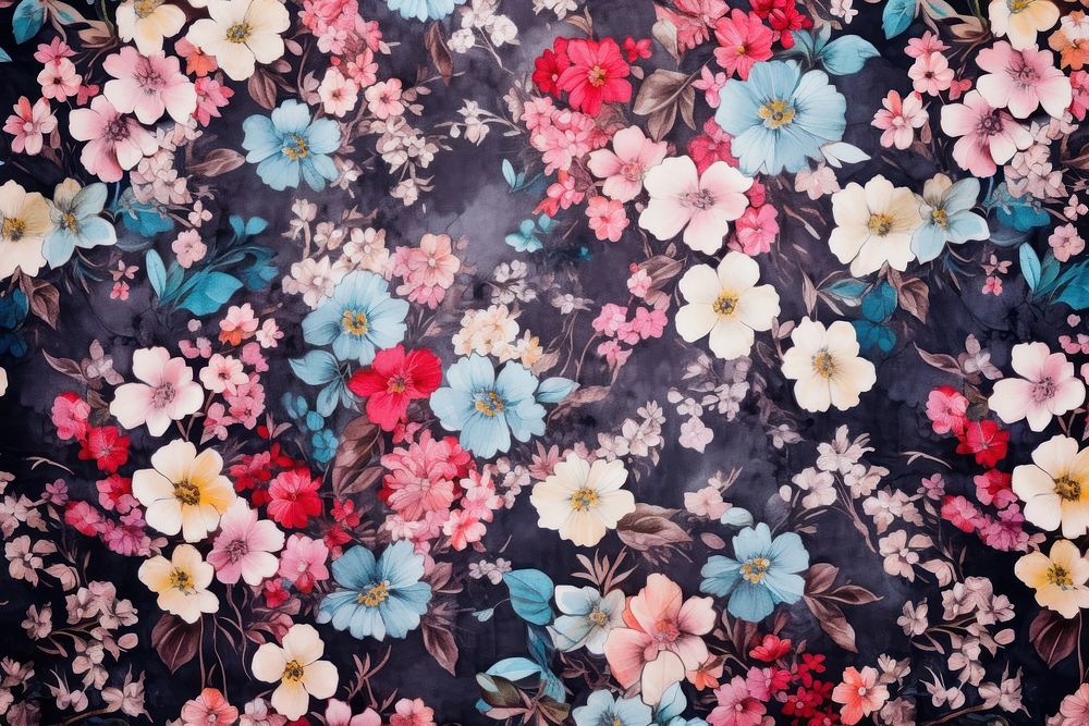 Floral fabric geranium graphics outdoors.