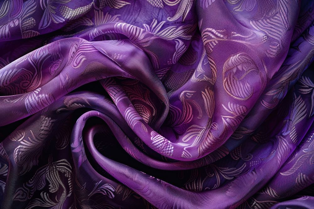 Thai silk velvet purple person.