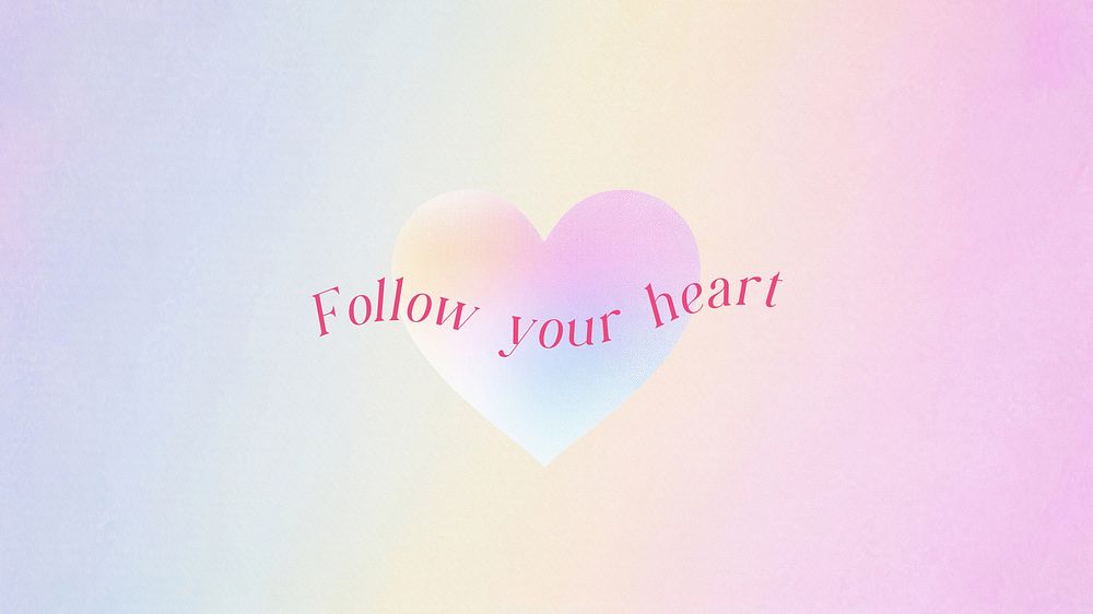 Follow your heart quote blog banner template
