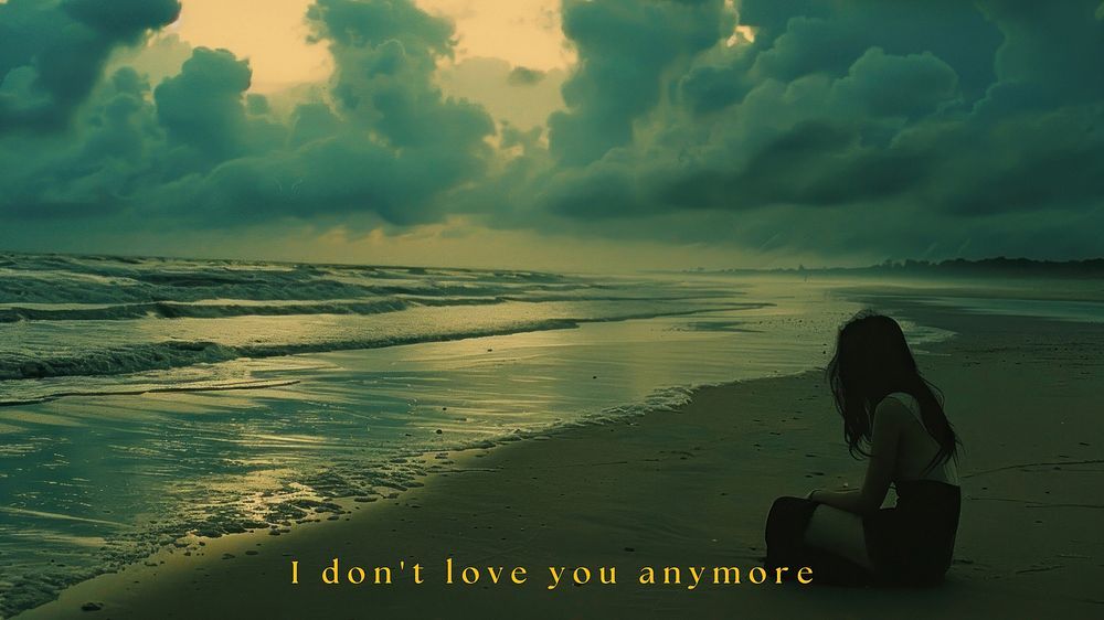 I don't love you anymore quote blog banner template