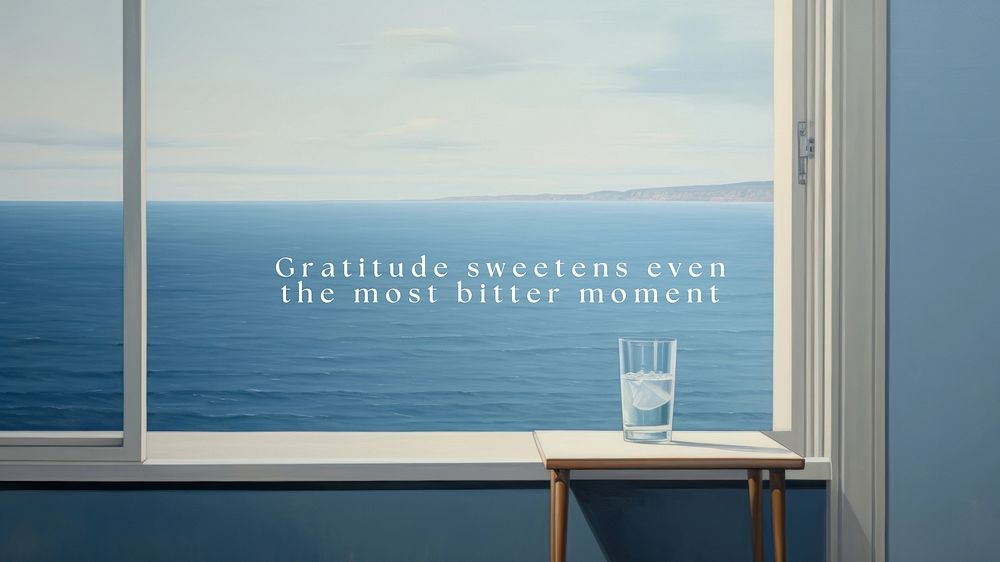 Gratitude  quote blog banner template