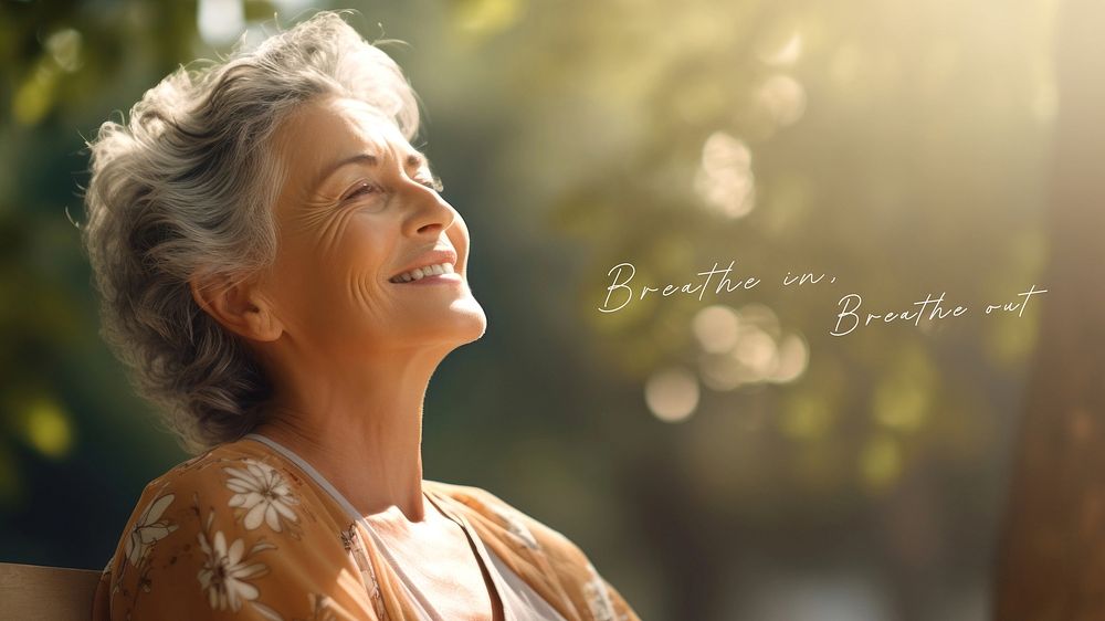 Breathe quote blog banner template