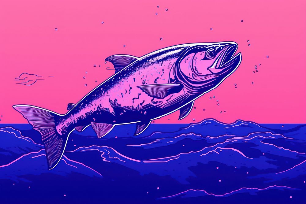A japanese salmon sasimi purple outdoors animal.