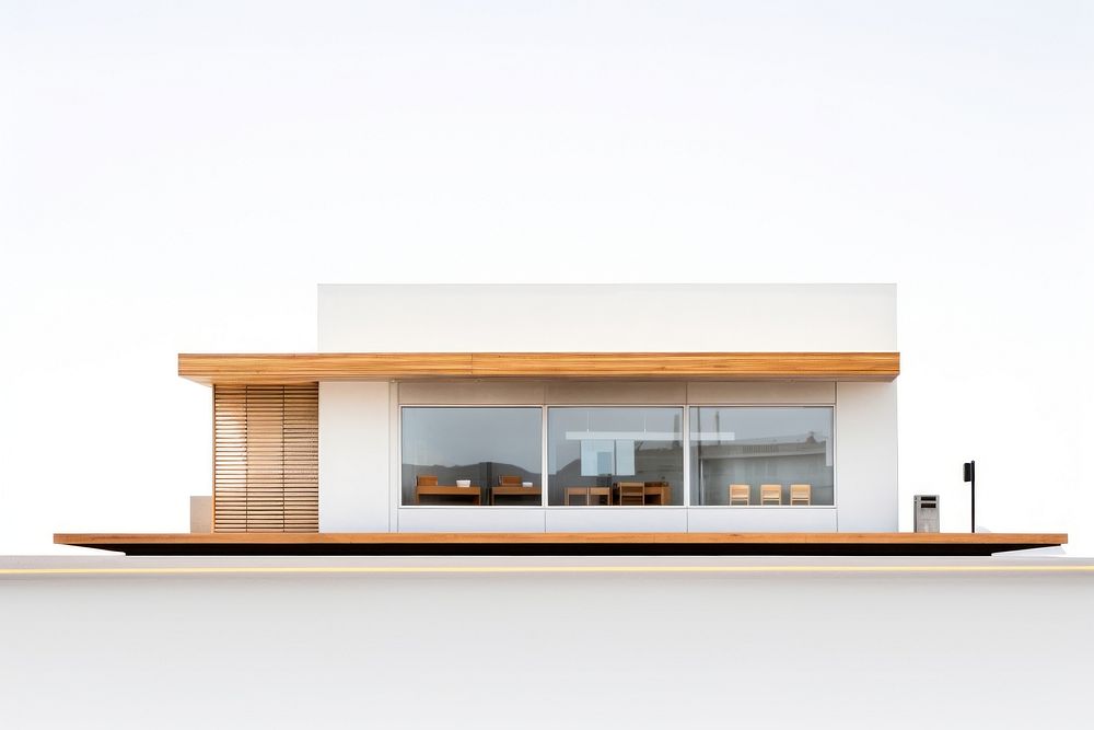 Minimal tiny store in western architecture building house.