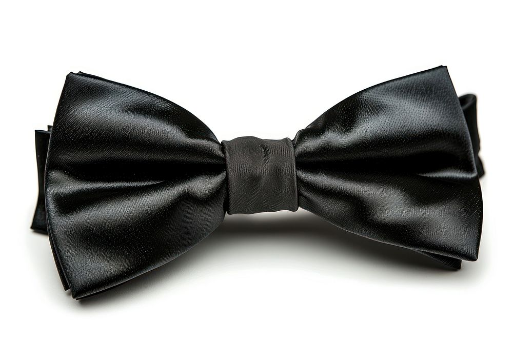 Black bow tie white background celebration accessories.