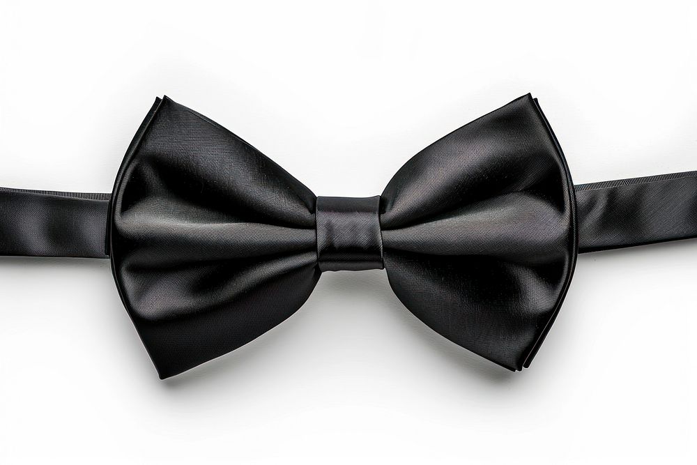 Black bow tie white background celebration accessories.