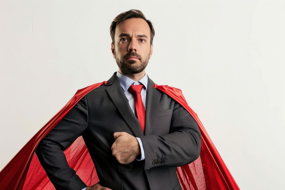 Man in a superheto cape portrait adult photo.