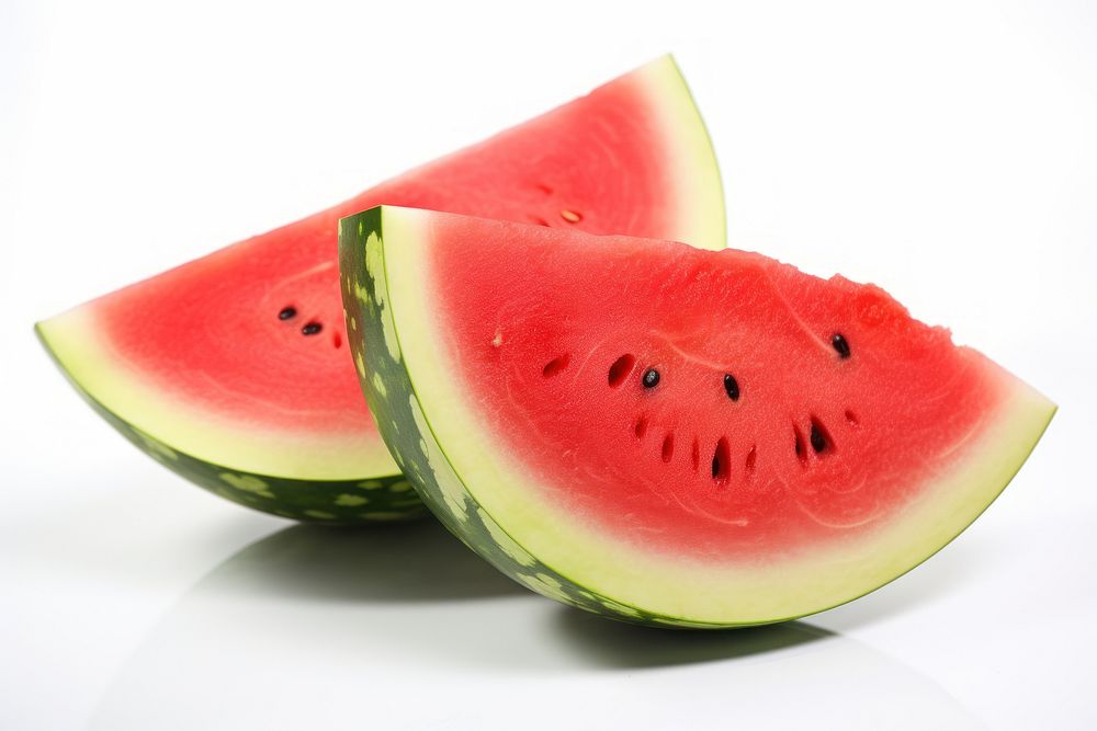 Slice of watermelon fruit plant food.
