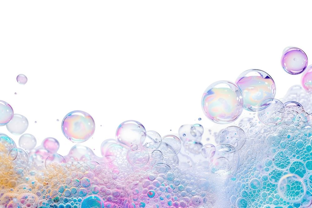 Foamy bubbles backgrounds white background biotechnology.