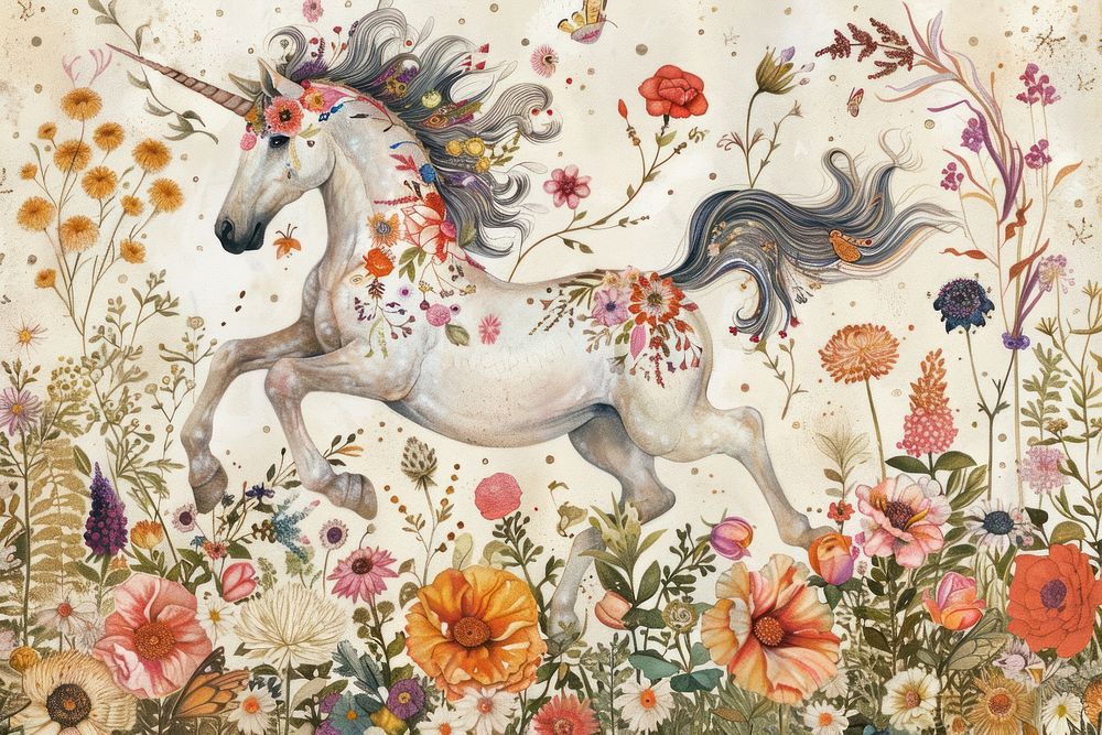 Painting tapestry pattern animal.