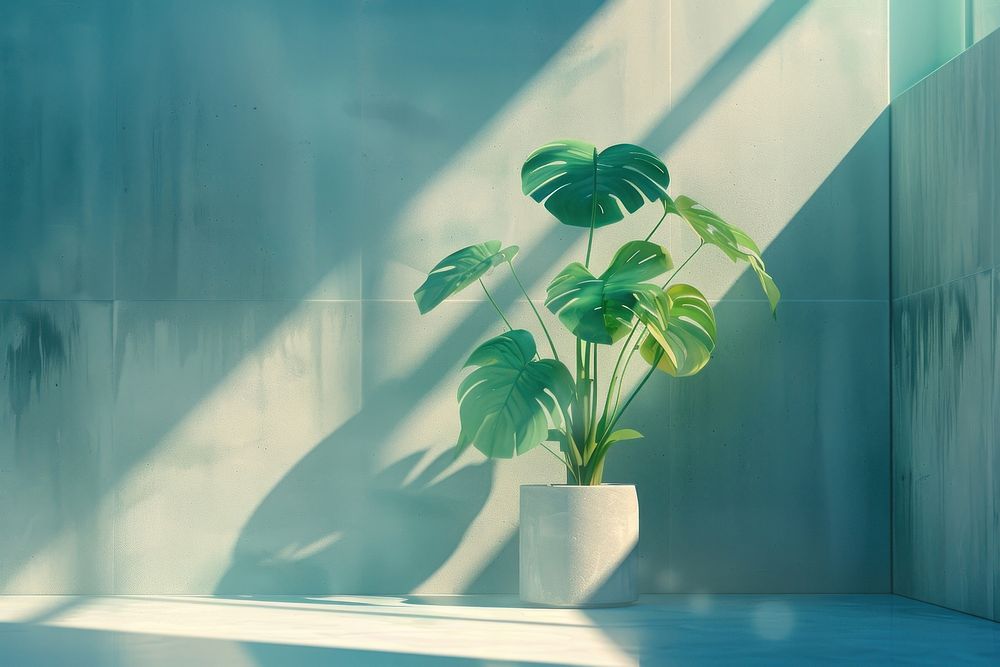 Ai plant windowsill leaf potted plant.