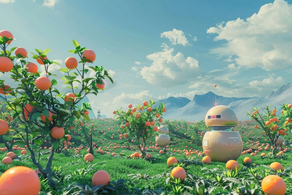 Artificial intelligence Farm nature countryside grapefruit.