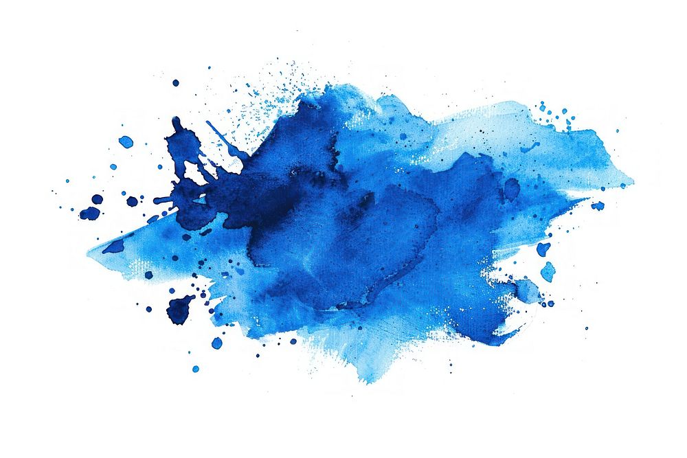 Blue watercolor splash animal powder stain.