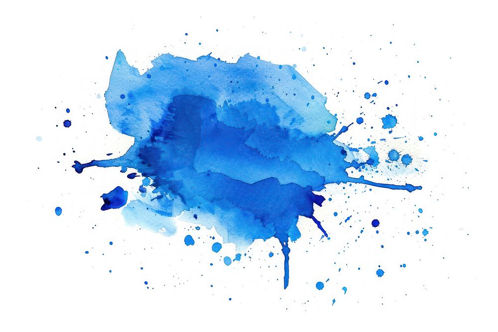 Blue watercolor splash outdoors nature animal.