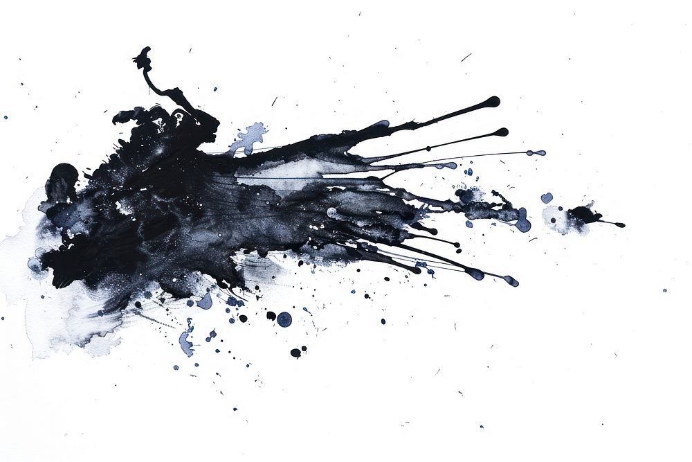 Spilled ink stain art.