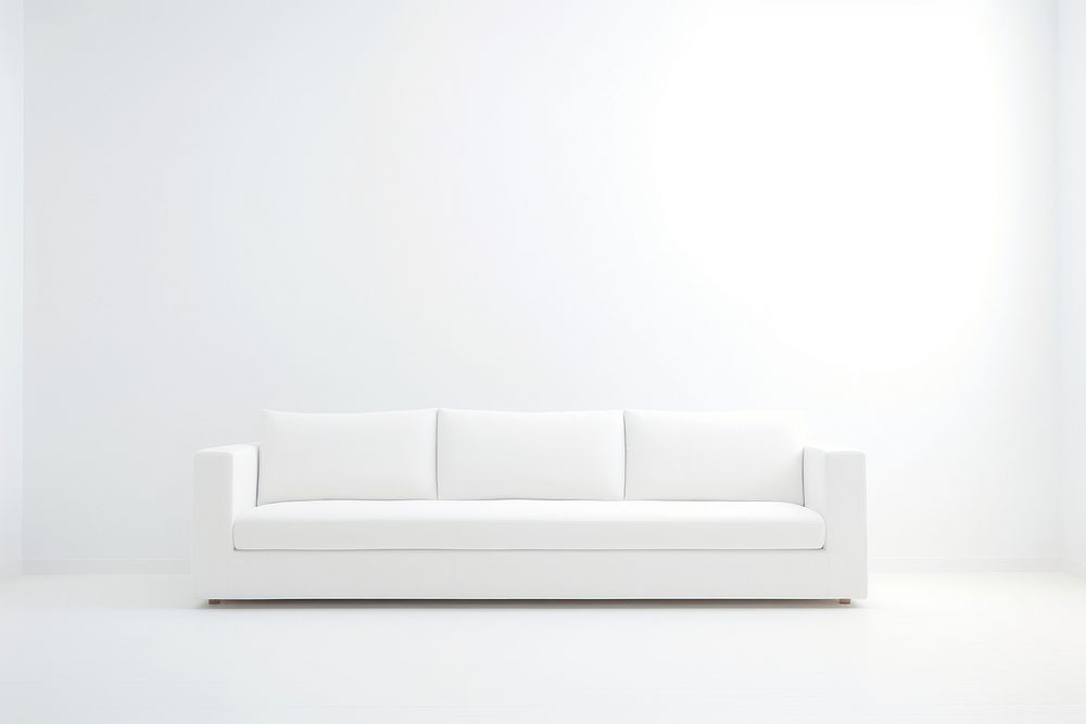White sofa architecture furniture building.