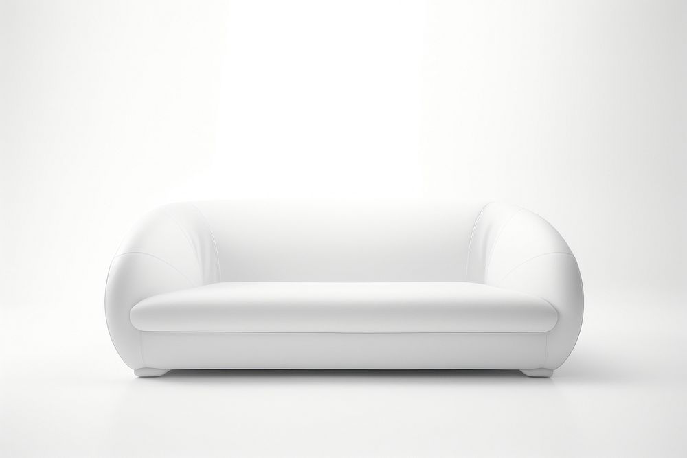White sofa furniture couch.