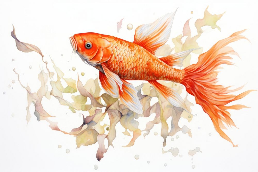 Koi goldfish animal sea life.