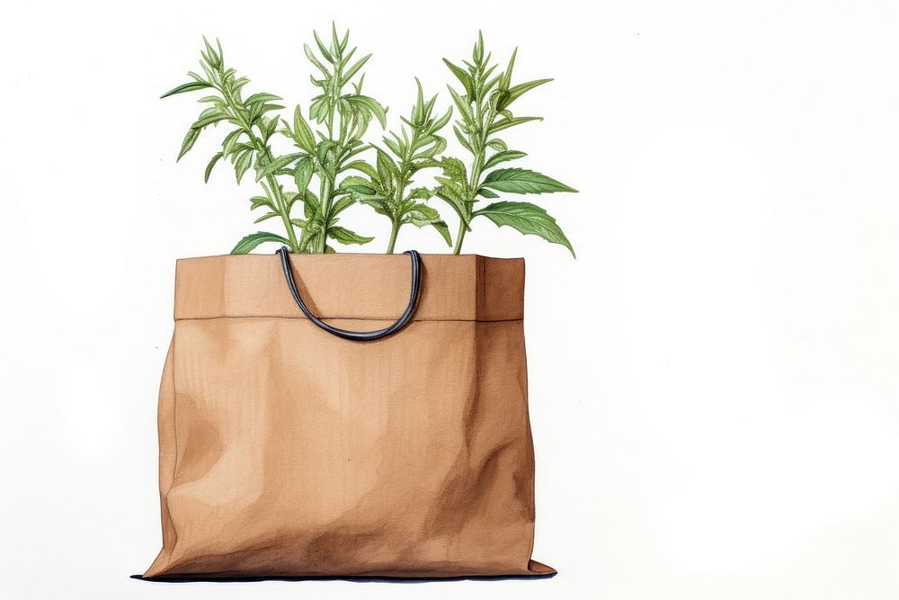 Paper bag plant potted plant shopping bag.