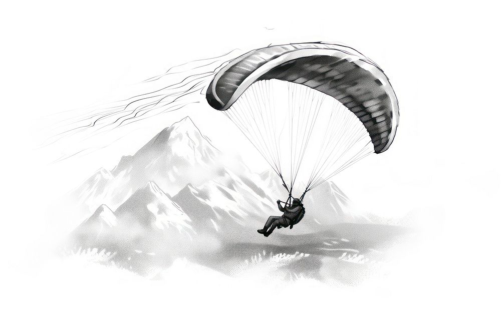 Paragliding recreation adventure parachute.