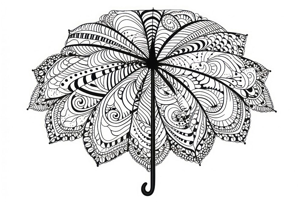 Parasol doodle illustrated chandelier.