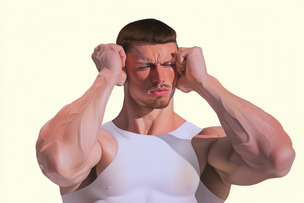 A bodybuilding man adult weightlifting bodybuilder.